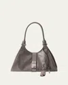 Prada Soft Leather Shoulder Bag In F03sf Peltro N