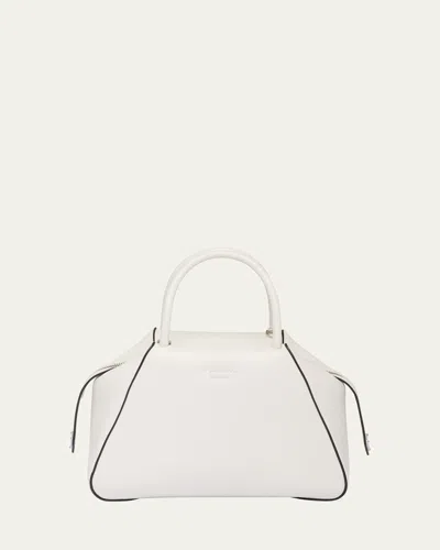 Prada Soft Leather Top-handle Bag In F0009 Bianco