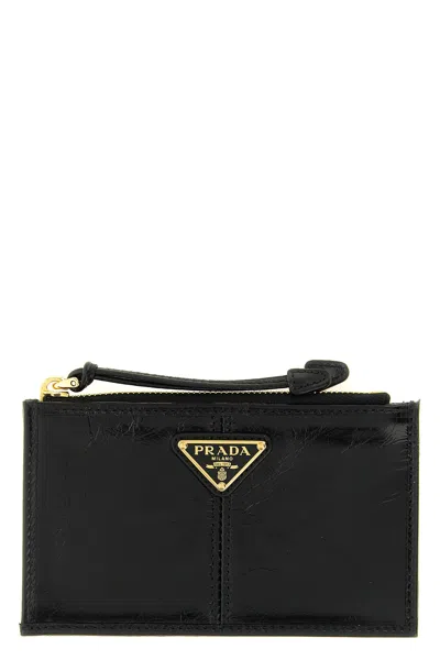 Prada Soft Lux Cardholder In Black