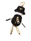 Prada Soft Robot Keyring Accessories In Black