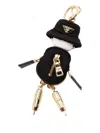 Prada Women Robot Re-nylon Charm In Black