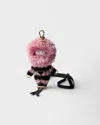 Prada Soft Robot Knit Keychain Charm In Multi
