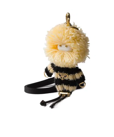Prada Soft Robot Knitted Keychain In Multi