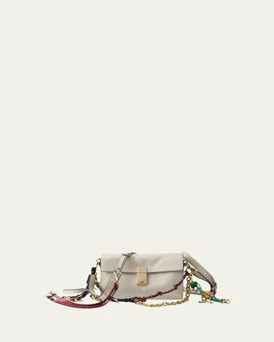 Prada Soft Sound Leather Shoulder Bag In F0pg7 Bianco N