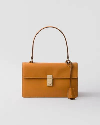 PRADA PRADA SOFT SOUND MEDIUM LEATHER SHOULDER BAG