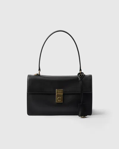 PRADA PRADA SOFT SOUND MEDIUM LEATHER SHOULDER BAG