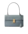 Prada Leather Structured Handbag Gold-tone Hardware In Silver