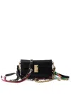 Prada Soft Sound Small Leather Shoulder Bag Charms In Schwarz