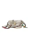Prada Soft Sound Small Leather Shoulder Bag With Charms In White