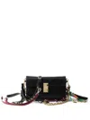 Prada Soft Sound Small Leather Shoulder With Charms Bags In Black