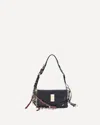 Prada Soft Sound Large Leather Shoulder Bag With Charms In Black