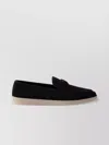 Prada Soft Suede Loafers Rubber Sole