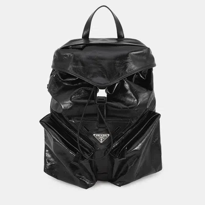 Pre-owned Prada Softlooks Backpack Black Leather