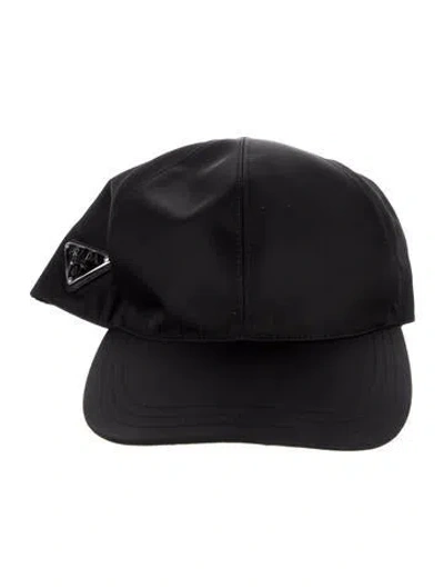 Pre-owned Prada Solid Baseball Cap In Black