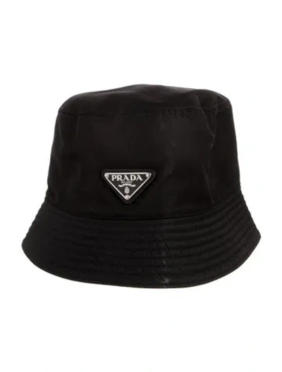 Pre-owned Prada Solid Black Bucket Hat