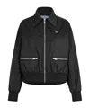 Prada Solid Color Casual Jacket In Black