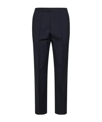 Prada Solid Color Casual Pants In Blue