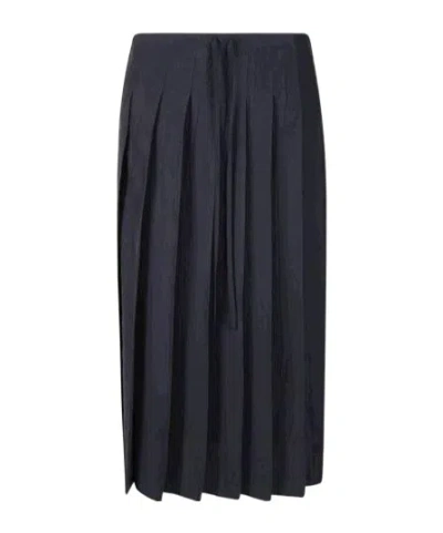 Prada Solid Color Skirt In Blue