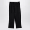 Prada Black Gabardine Trousers With Belt In Black