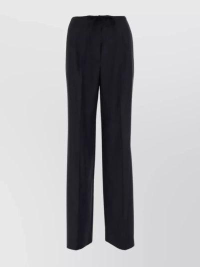 Prada Sophisticated High-waist Wool Trousers In Black