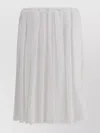 Prada Sophisticated Jersey Midi Skirt With Adjustable Fit In White