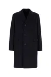 Prada Wool Coat With Long Sleeves And Notched Lapel