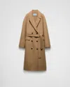 Prada Doppelreihiger Mantel Aus Kaschgora In Brown