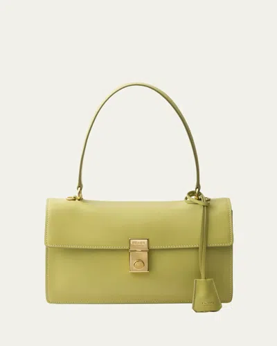 PRADA SOUND MEDIUM SOFT LEATHER TOP-HANDLE BAG