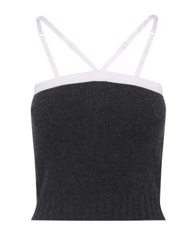 Prada Spaghetti Strap Suspenders In Black
