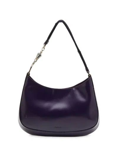 Pre-owned Prada Spazzolato Cleo Tote Bag In Purple