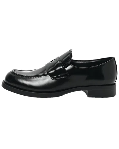 Prada Spazzolato Leather 30 Loafer (authentic Pre-loved) In Black
