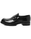 Prada Spazzolato Leather 30mm Loafer (authentic Pre-loved) In Black