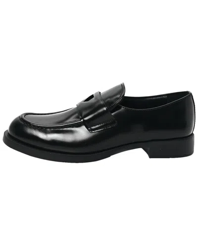 Prada Spazzolato Leather Loafer (authentic Pre-loved) In Black