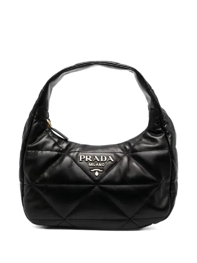Prada Spectrum Quilted Leather Tote Bag In Black