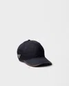 Prada Speedrock Enamelled-triangle Baseball Cap In Black