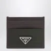 Prada Speedrock Card Holder In Re-nylon Camouflage And Leather In Black