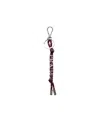 Prada Speedrock Cord Key Ring In Burgundy