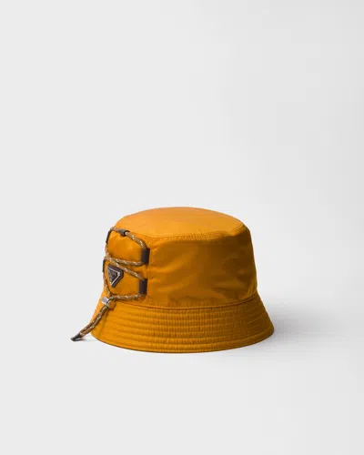 Prada Speedrock Fischerhut Aus Re-nylon In Brown