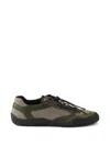 Prada Sneakers Speedrock In Leather And Mesh Fabric In Green