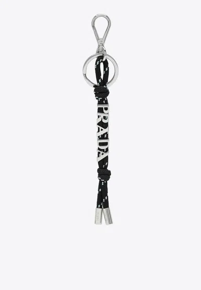 Prada Speedrock Key Holder In Black