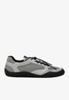 Prada Mesh Panel Sneakers Rubber Sole Design In Gray