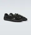 Prada Speedrock Leather And Mesh Fabric Sneakers In Black