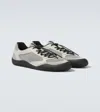 Prada Mesh Panel Sneakers Rubber Sole Design In Gray
