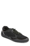 Prada Speedrock Leather And Mesh Fabric Sneakers In Black