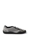 Prada Mesh Panel Sneakers Rubber Sole Design In Black