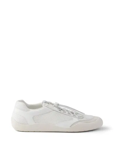 Prada Speedrock Patent Leather And Mesh Fabric Sneakers In Multi