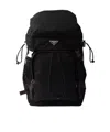 Prada Speedrock Rucksack Aus Re-nylon Und Leder In Black