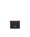 Prada Speedrock Re-nylon And Leather Card Holder In Multi