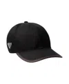 Prada Speedrock Enamelled-triangle Baseball Cap In Black
