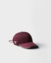 Prada Mens Burgundy Speedrock Re-nylon Baseball Cap In Burgundy